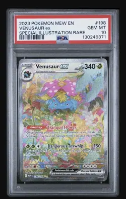 2023 POKEMON MEW EN-151 SPECIAL ILLUSTRATION RARE #198 VENUSAUR EX PSA 10 - Image 2