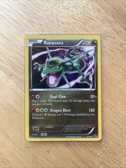 Pokemon Rayquaza XY141 XY 120 HP Basic Dual Claw Dragon Blast Foil - Image 1