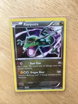 Pokemon Rayquaza XY141 XY 120 HP Basic Dual Claw Dragon Blast Foil - Image 3