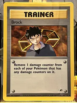 Pokemon TCG Brock 98/132 Gym Heroes WOTC! Non Holo Rare! VLP/NM! - Image 2