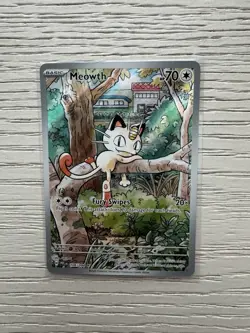 Pokemon Meowth 106/094 Me02: Phantasmal Flames Illustration Rare Holo 70 HP - Image 1