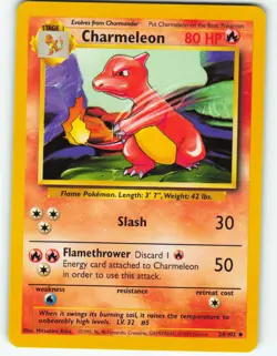 Charmeleon - 24/102 Base Set - Pokemon TCG - 1999 - Image 1