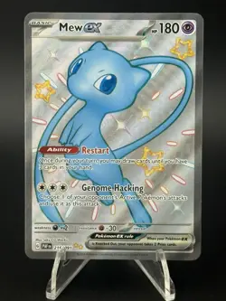 Mew ex 216/091 Pokemon TCG Scarlet & Violet Paldean Fates - Image 1