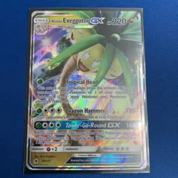 Pokemon TCG Alolan Exeggutor GX Crimson Invasion 74/111 Holo Ultra Rare - Image 1