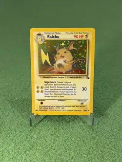 Raichu ⭐ 14/62 WOTC Holo Rare Fossil 1999 Pokemon MP - Image 1