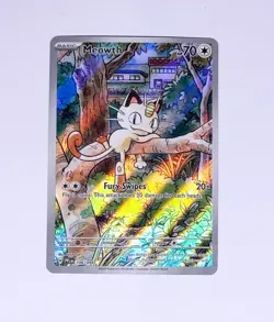 Meowth 106/094 Illustration Rare ME02: Phantasmal Flames Pokemon TCG NM - Image 1