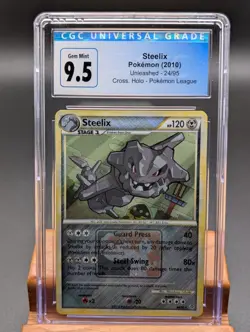 2010 Pokemon Unleashed Steelix Reverse Holo #24 CGC Gem Mint 9.5/10 League - Image 1