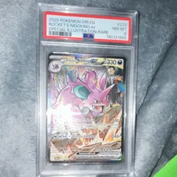 Pokemon Team Rocket's Nidoking ex 233/182 Destined Rivals PSA 8 Holo Rare - Image 1