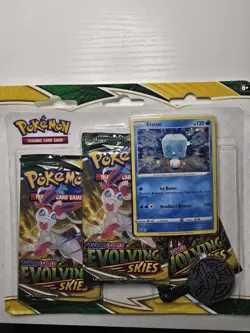 Pokemon Sword and Shield Evolving Skies Three Booster Packs Blister Pack Promo 820650808814 - Image 1