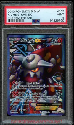 Pokemon Plasma Freeze Heatran ex 109 PSA 9 - Image 1
