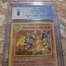Pokemon Charizard 11/108 Holo XY EVOLUTIONS CGC 8 NM/Mint 2016 Blue Label - Image 2
