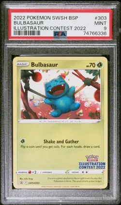 Bulbasaur Illustration Contest 2022 SWSH303 Pokemon English PSA 9 MINT - Image 1