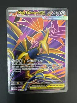 Pokemon Mega Skarmory EX Full Art Ultra Rare Holo POR 106/088 260 HP English - Image 1