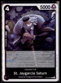 One Piece Carrying on His Will OP13-083 St. Jaygarcia Saturn 4 card lot - Image 1