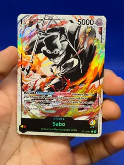 One Piece Ultra Deck: Three Brothers Sabo ST13-001 Parallel Alternate Art Leader - Image 2