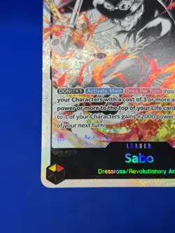 One Piece Ultra Deck: Three Brothers Sabo ST13-001 Parallel Alternate Art Leader - Image 5