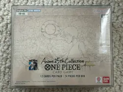 One Piece TCG EB-02 English Anime 25th Collection Booster Box, New Sealed + Case - Image 1
