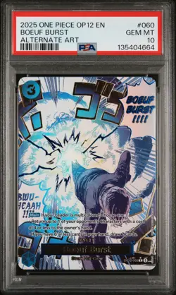 PSA 10 Boeuf Burst OP12-060 Alt Art Legacy of the Master One Piece 2025 - Image 1