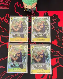 One Piece CCG Roronoa Zoro OP15-113 SR NM X 4 - Image 1