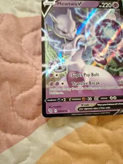 Pokemon Go Mewtwo v Ultra Rare Holo TCG Card 30/78 Mint Condition - Image 4