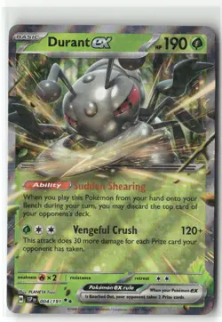 Pokemon Durant ex Double Rare SV08: Surging Sparks 004/191 NM - Image 1