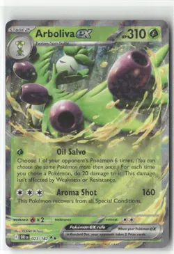 Pokemon Arboliva ex Double Rare SV10: Destined Rivals 023/182 NM - Image 1