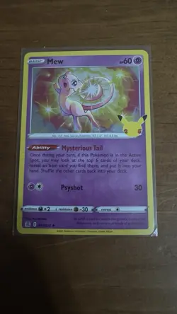 Pokemon TCG Mew Celebrations Holo Rare Card 011/025 Near Mint/Mint Condition - Image 1