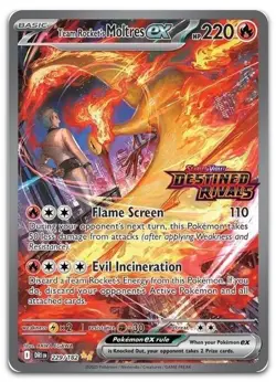 Team Rocket's Moltres ex - 229/182 (Destined Rivals Stamp) #229/182 NM Pokemon - Image 1