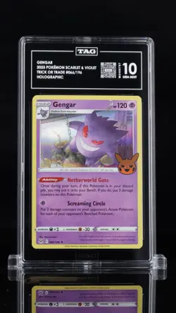2023 POKEMON TRICK OR TRADE #066 GENGAR TAG 10 - Image 1