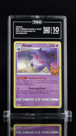 2023 POKEMON TRICK OR TRADE #066 GENGAR TAG 10 - Image 3