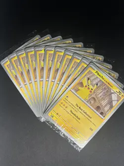 11x Pikachu at the Museum SEALED Jumbo Promo Pokemon TCG Natural History Museum - Image 3