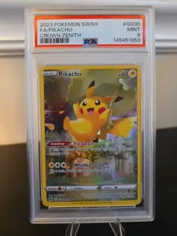 Pikachu GG30/GG70 Crown Zenith: Galarian Gallery Holo Grade MINT 9 PSA Pokemon - Image 1