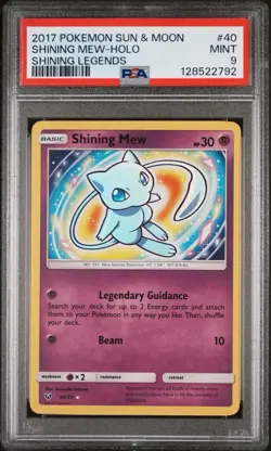 Shining Mew Pokemon TCG Shining Legends Shiny Holo Rare PSA 9 40/73 2017 - Image 1