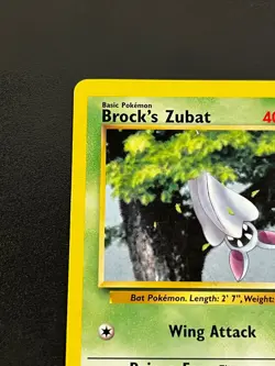 Brock's Zubat 74/132 - Gym Heroes Common Vintage WOTC Pokemon TCG Card LP - Image 5