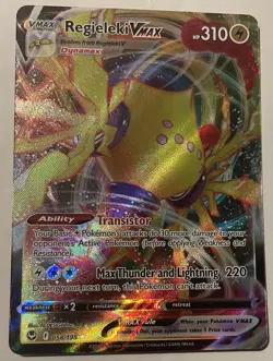 Pokemon Regieleki VMAX 058/195 Silver Tempest Ultra Rare Full Art NM - Image 1
