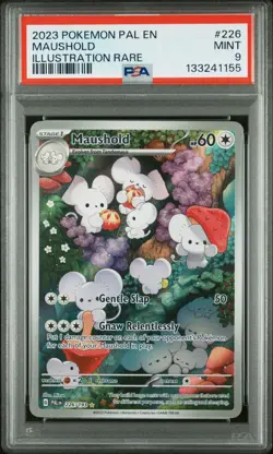 2023 POKEMON PAL EN-PALDEA EVOLVED ILLUSTRATION RARE #226 MAUSHOLD PSA 9 - Image 1