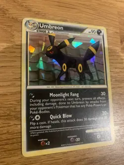 Pokemon Umbreon 10/90 Cracked Ice Holo HGSS Undaunted Rare LP – Vintage Holo - Image 2