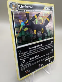Umbreon 10/90 Cracked Ice Holo HGSS Undaunted Pokemon Card Rare LP - Image 1