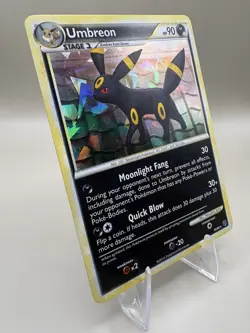 Umbreon 10/90 Cracked Ice Holo HGSS Undaunted Pokemon Card Rare LP - Image 3