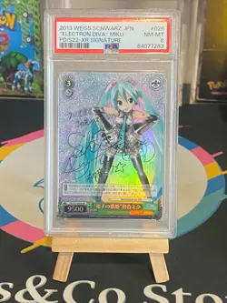 "Electron Diva" Miku Signed Foil - PD/S22-026X XR - PROJECT DIVA - PSA 8 - JPN - Image 1