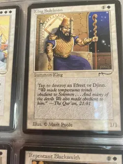 '93 MAGIC Gathering ARABIAN NIGHTS near mint COMPLETE 78 card set GUARDIAN BEAST - Image 2