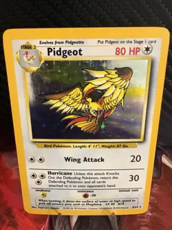 Pidgeot 8/64 Jungle Holo NO SYMBOL Error LP WOTC Pokemon Card 1999 - Image 1