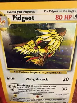 Pidgeot 8/64 Jungle Holo NO SYMBOL Error LP WOTC Pokemon Card 1999 - Image 2