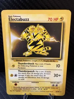 Electabuzz 20/102 Base Non Holo Rare 1999 WOTC Vintage Pokemon Card LP - Image 1