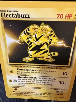 Electabuzz 20/102 Base Non Holo Rare 1999 WOTC Vintage Pokemon Card LP - Image 2
