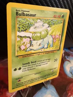 Bulbasaur 44/102 Base Set Unlimited LP Pokemon Card WOTC Vintage - Image 3
