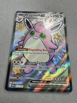Wigglytuff ex 222/091 Paldean Fates (PAF) Shiny Full Art Pokemon Card MINT - Image 3