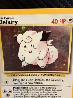 Clefairy 5/102 Holo Base Set Vintage Pokemon Card LP WOTC 1999 - Image 2