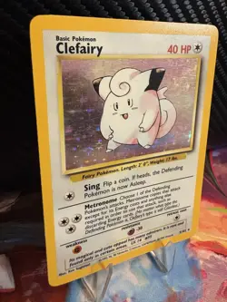 Clefairy 5/102 Holo Base Set Vintage Pokemon Card LP WOTC 1999 - Image 4