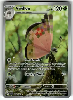 Vivillon 193/191 SV08: Surging Sparks NM Pokemon Card TCG - Image 1